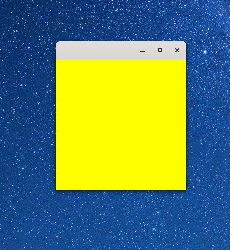 Empty yellow window