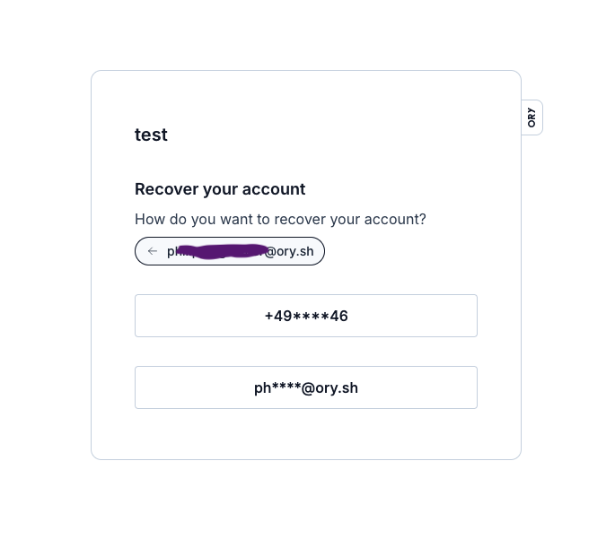 Account recovery